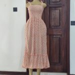 White Orange Dress