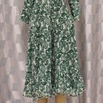 White Green Dress